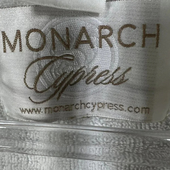 Monarch Cypress Unisex OSFM Luxurious White Heavy 100% Turkish Cotton Spa Robe - Picture 11 of 13